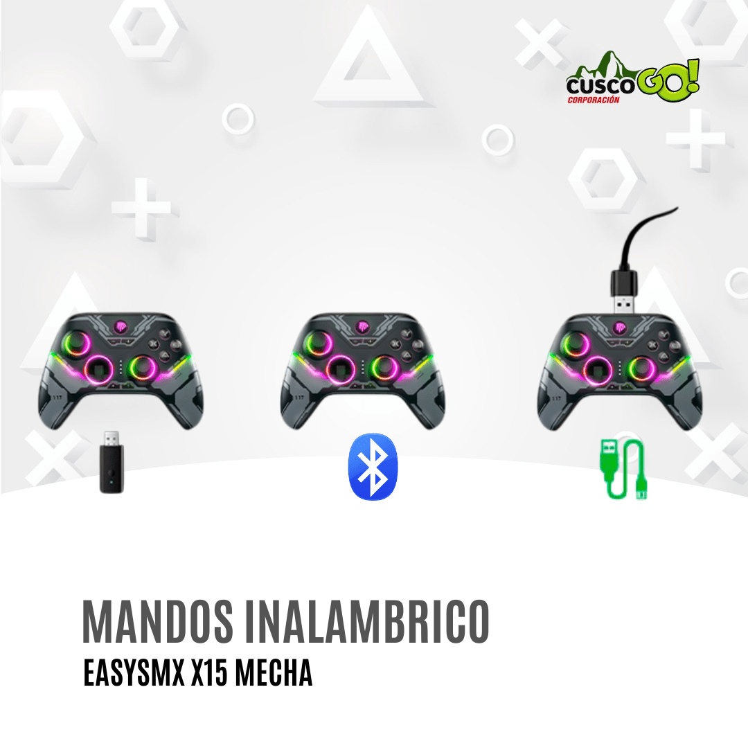 Mando Inalámbrico EasySMX X15 Mecha – Wi-Fi y Bluetooth, Vibración y Luces RGB3