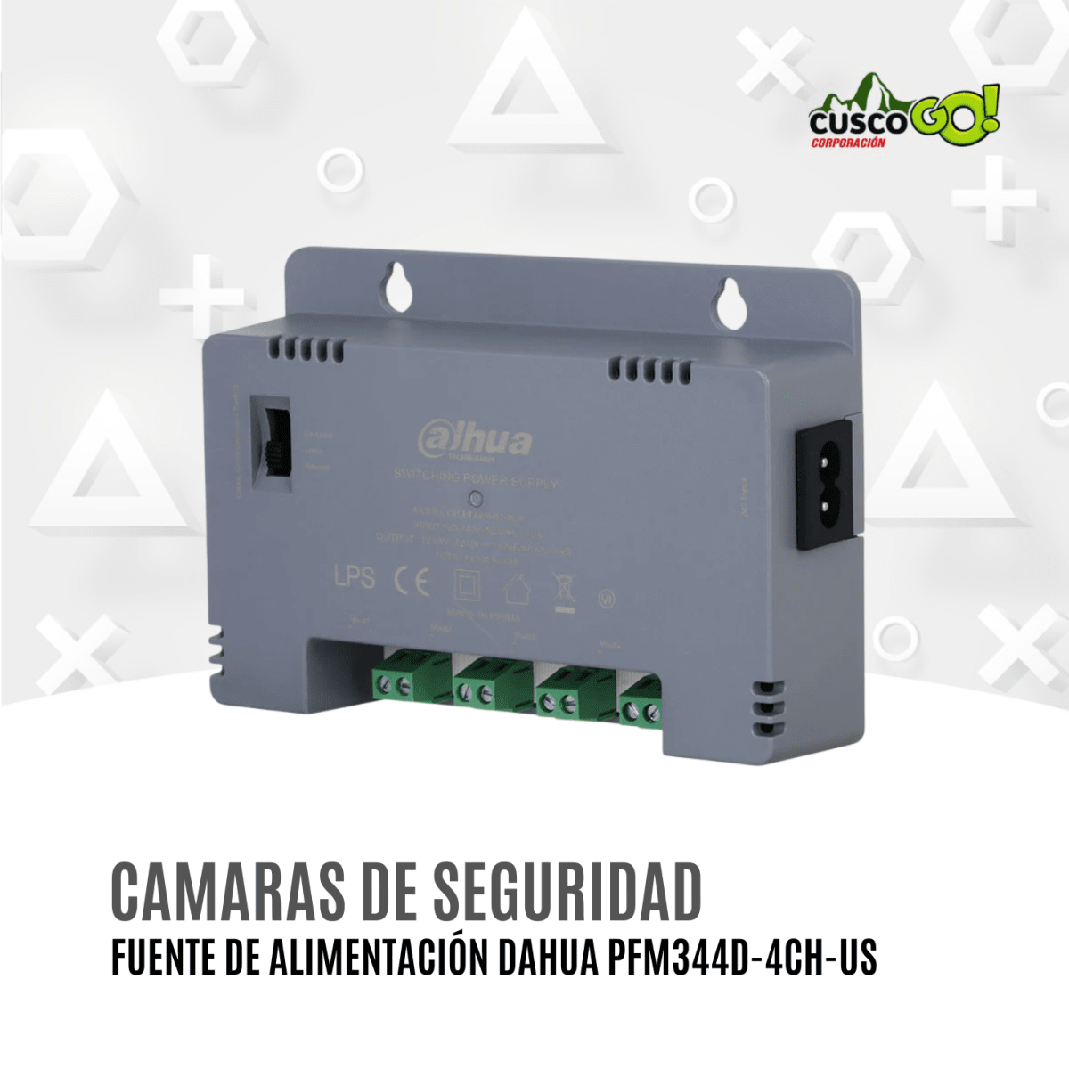 Fuente de Alimentación Dahua PFM344D-4CH-US para Cámaras de Seguridad 4 Canales2