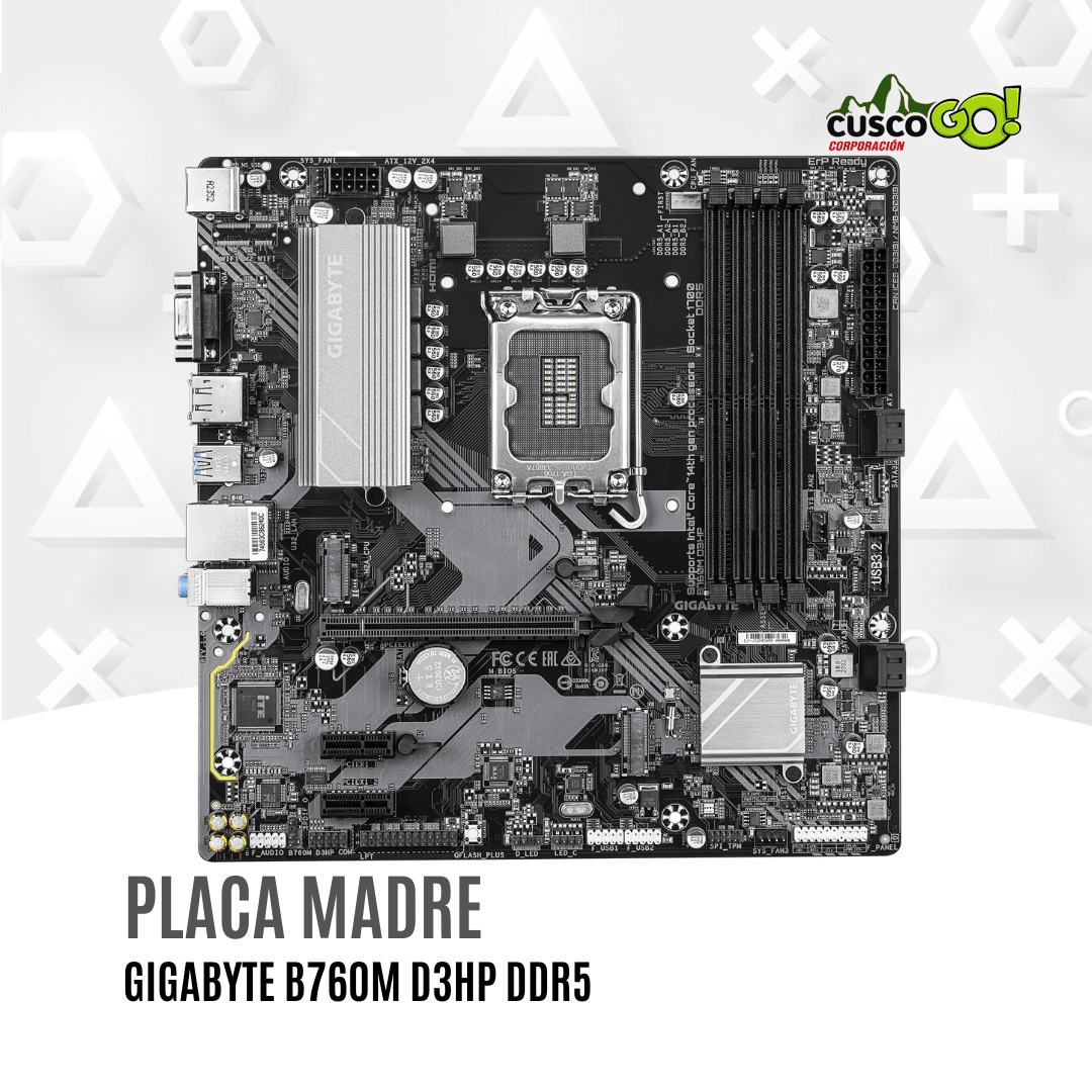 Placa Madre Gigabyte B760M D3HP DDR5 LGA1700 Micro ATX2