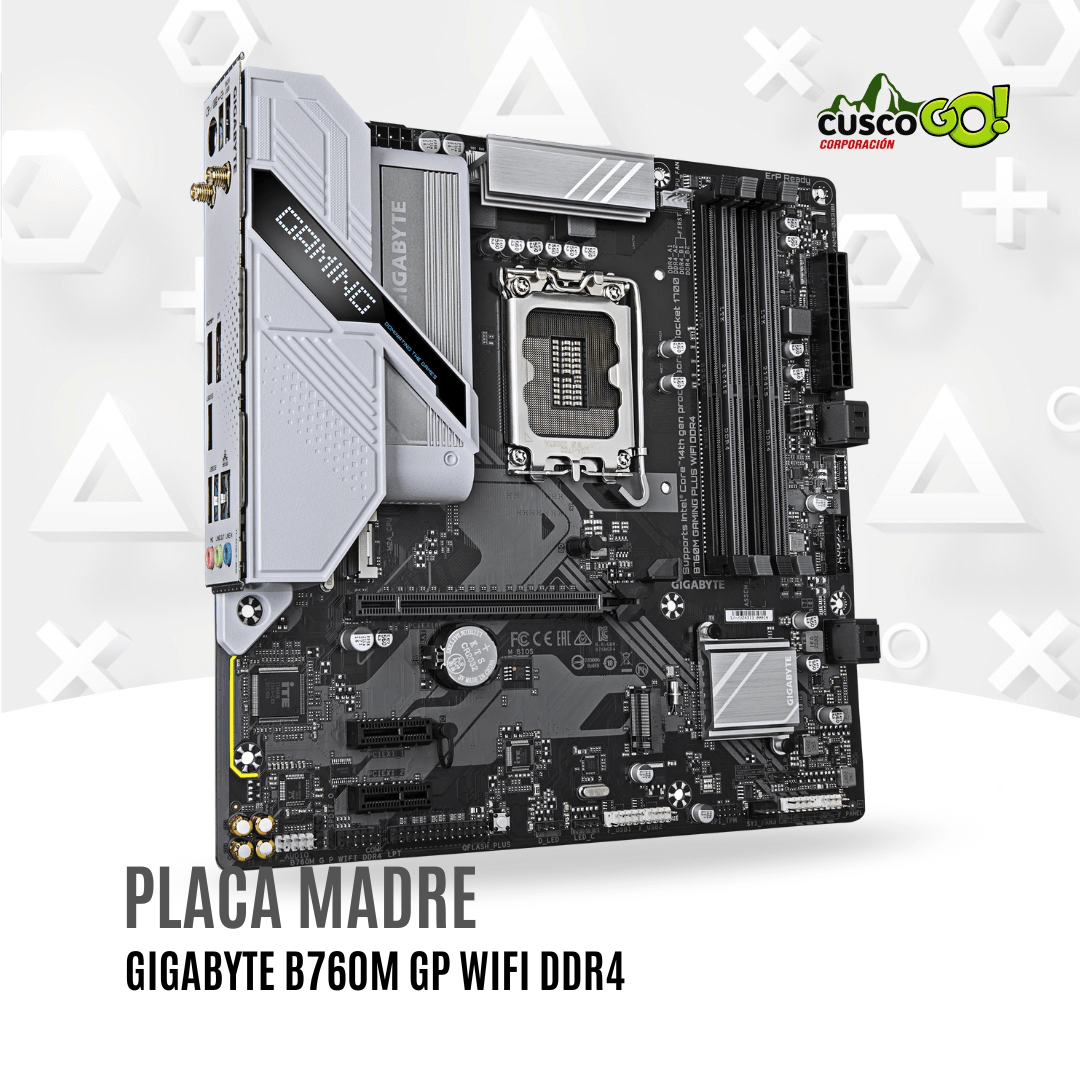 Placa Madre Gigabyte B760M Gaming Plus WiFi DDR4 – Intel B760 Micro ATX 4 DIMMs3