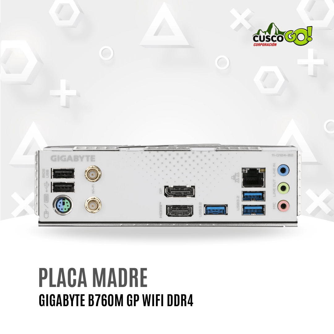 Placa Madre Gigabyte B760M Gaming Plus WiFi DDR4 – Intel B760 Micro ATX 4 DIMMs4