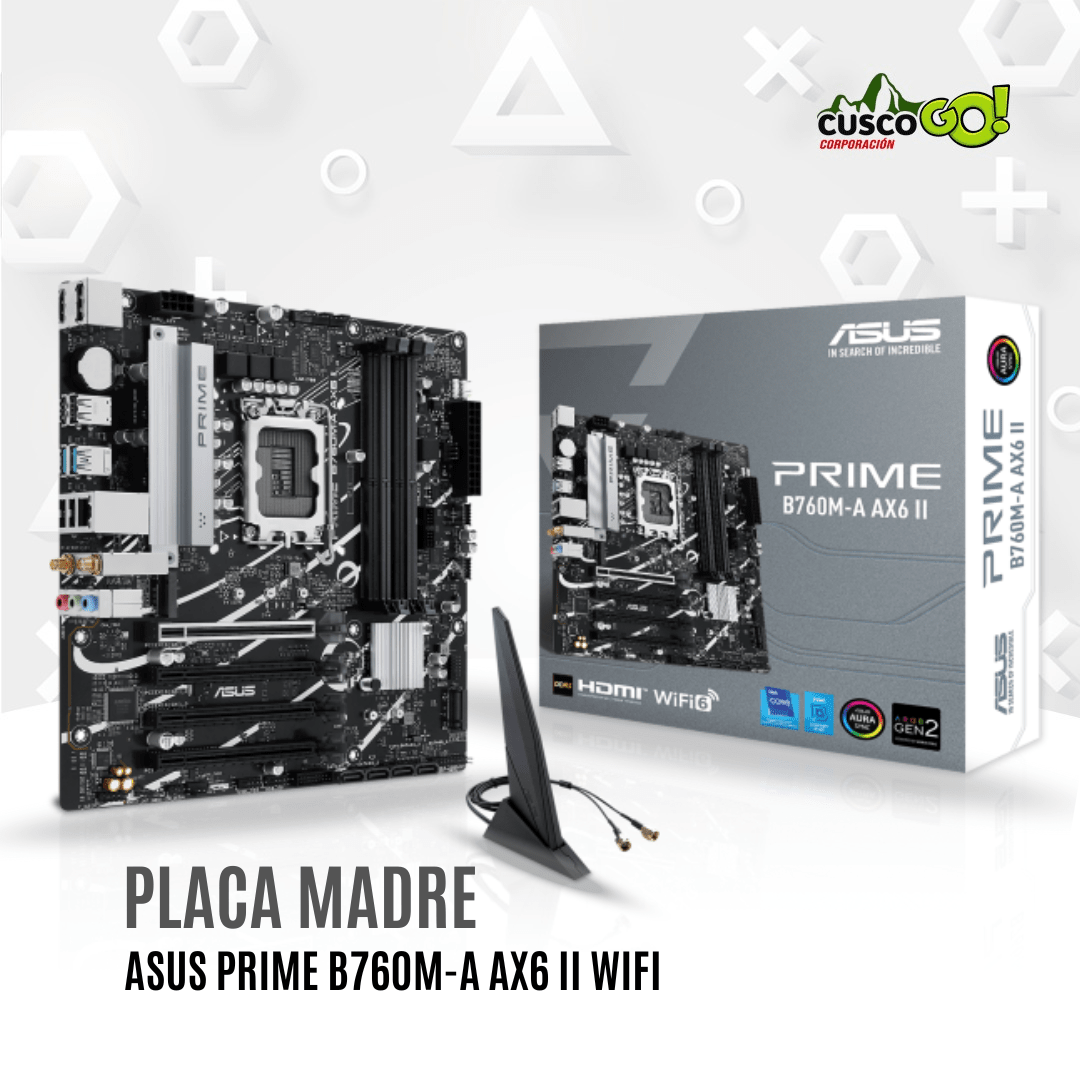 Placa madre ASUS Prime B760M-A AX6 II DDR5 Intel B760 mATX WiFi 6 0