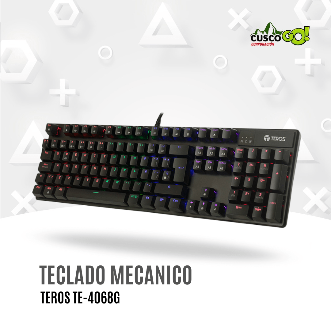 Teclado mecánico Teros TE-4068G RGB Rainbow USB HI-SPEED en Español2