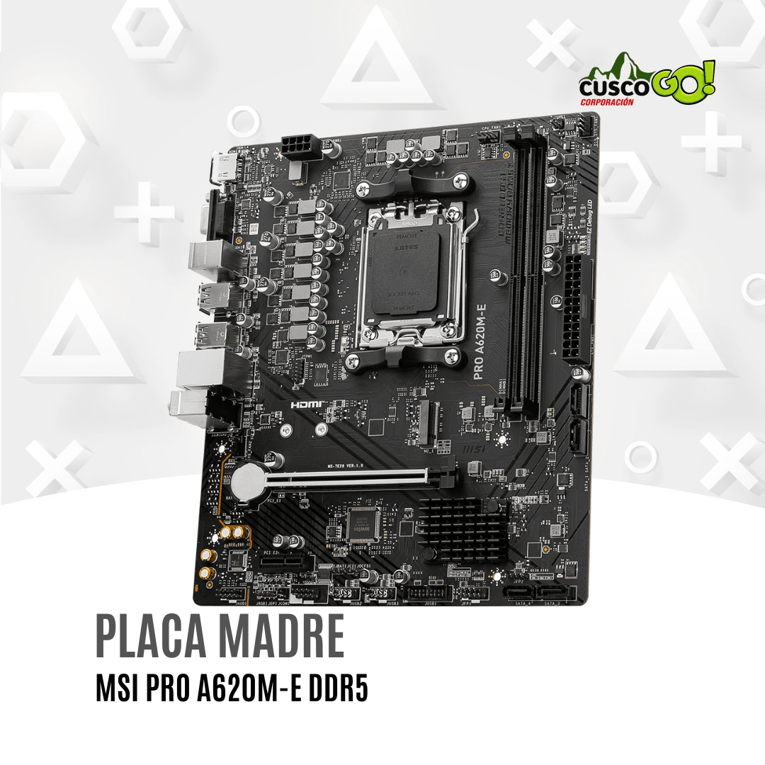PLACA MADRE MSI PRO A620M-E AM5 DDR5 MICRO ATX A6202