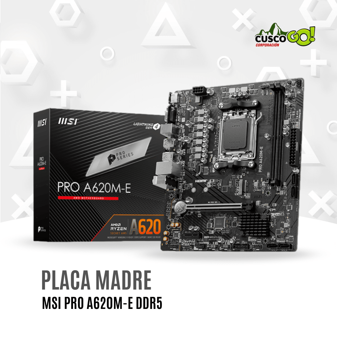 PLACA MADRE MSI PRO A620M-E AM5 DDR5 MICRO ATX A620 0