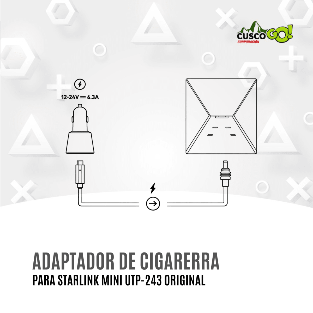 Adaptador Original Starlink Mini para Cigarrera de Auto5