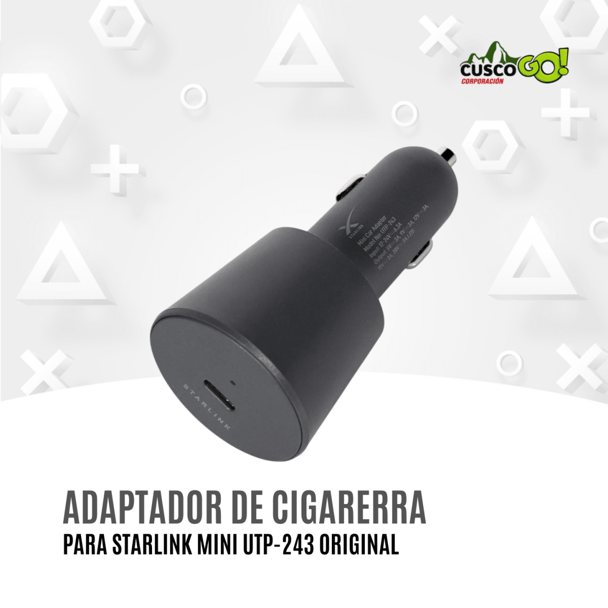 Adaptador Original Starlink Mini para Cigarrera de Auto2