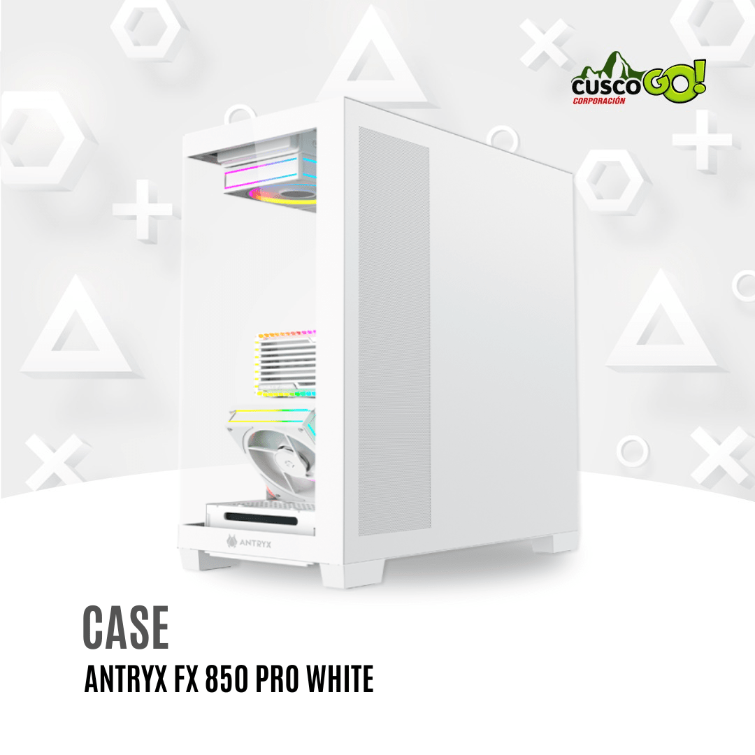 Case Antryx FX 850 Pro White Mid Tower Infinity ARGB con 5 Ventiladores4