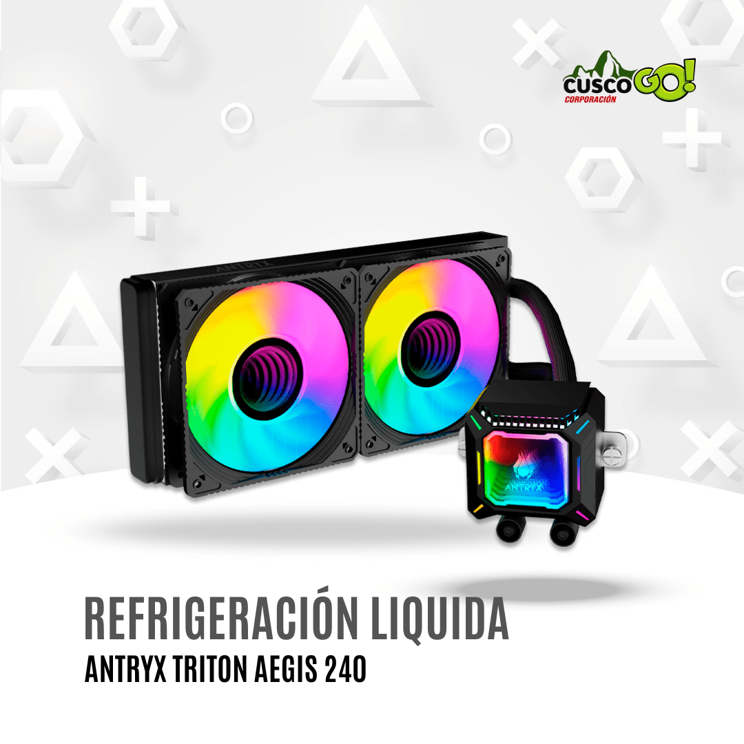 Refrigeracion liquida Antryx Triton Aegis 240 AIO 240mm ARGB de alto rendimiento 0