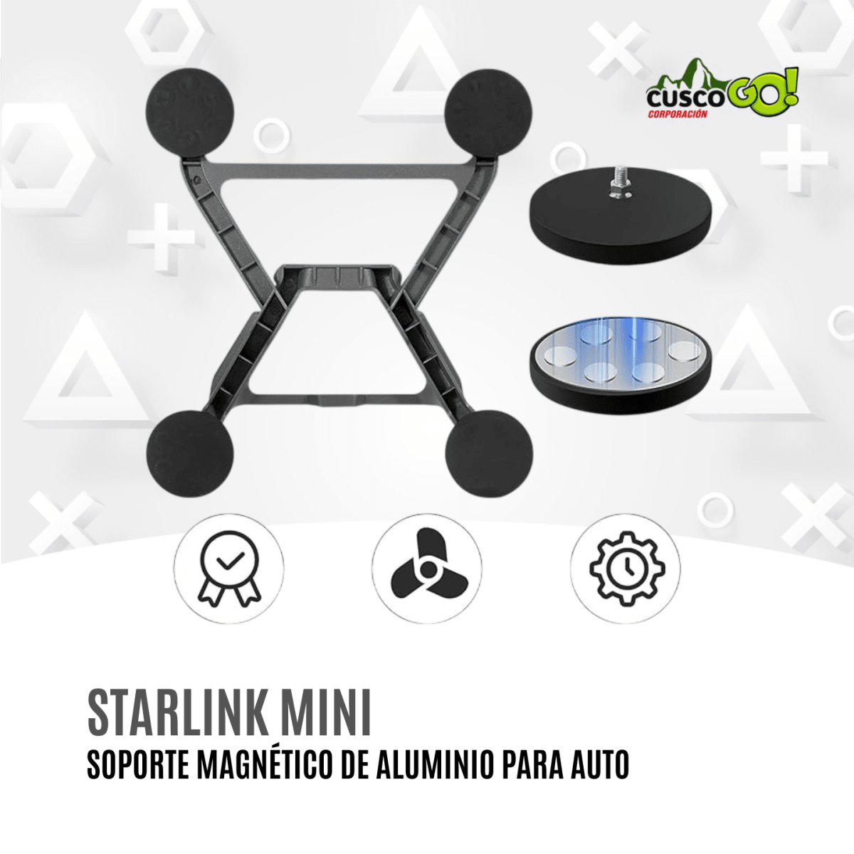 Soporte Magnético de Aluminio para Starlink Mini para Auto3