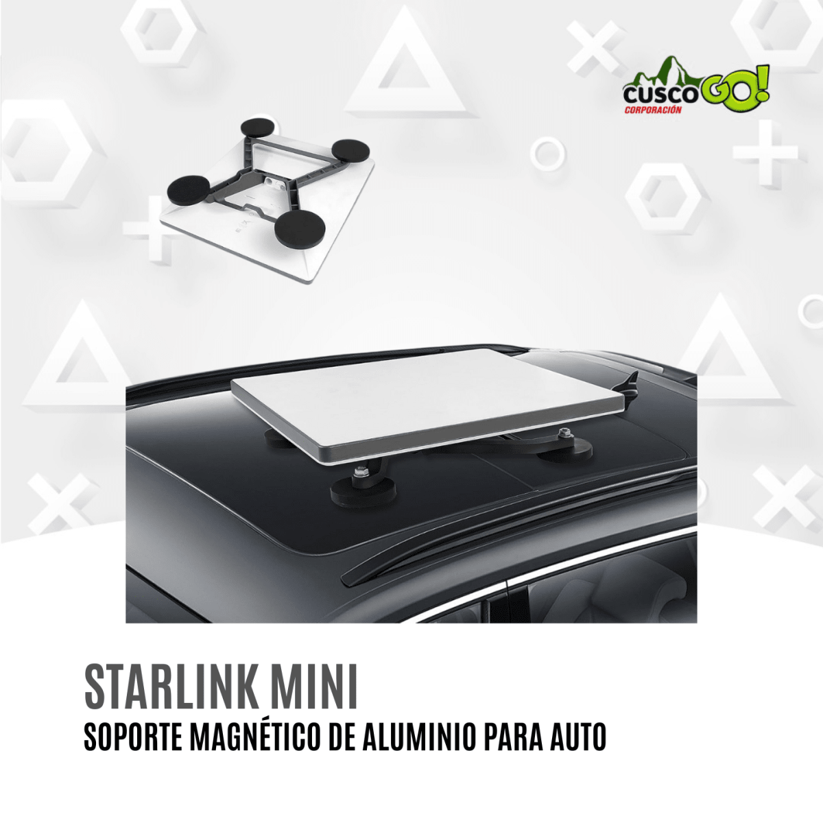 Soporte Magnético de Aluminio para Starlink Mini para Auto4