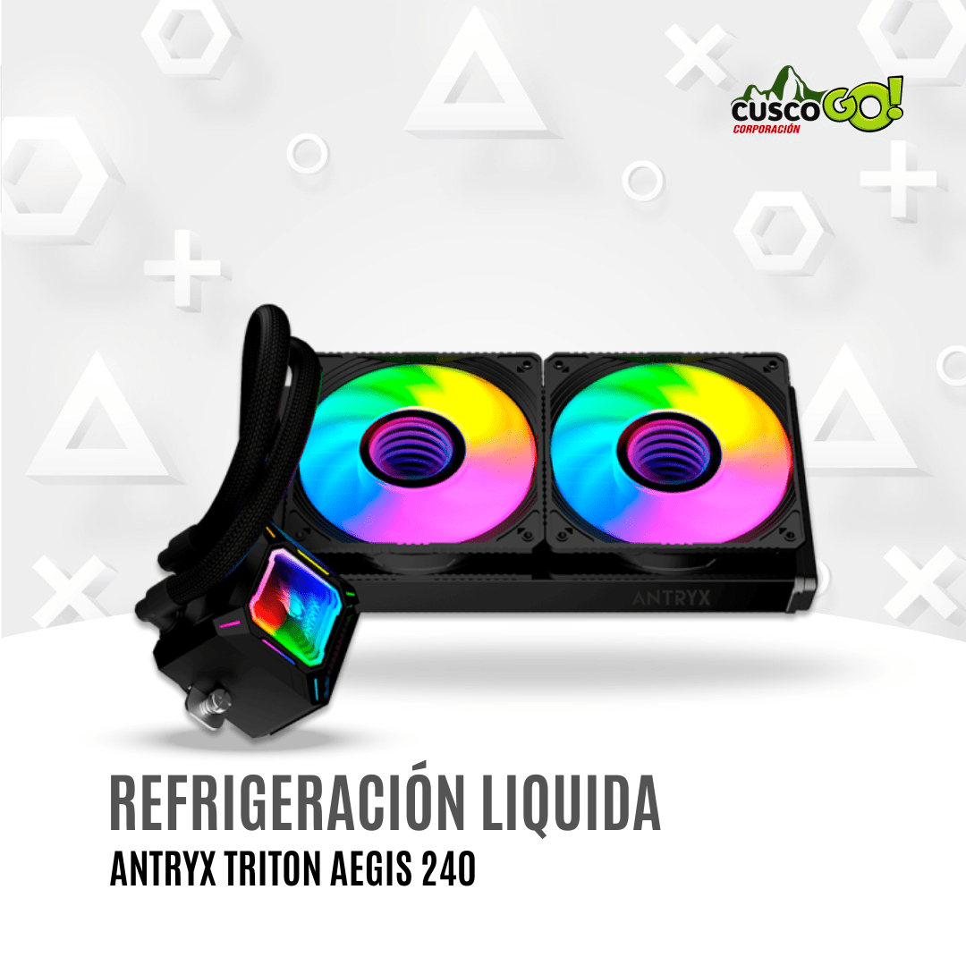 Refrigeracion liquida Antryx Triton Aegis 240 AIO 240mm ARGB de alto rendimiento3