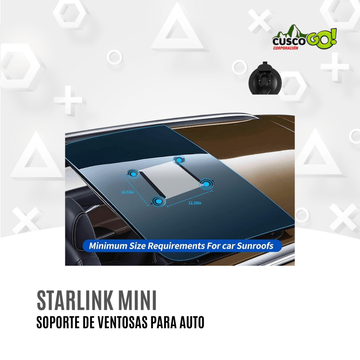Kit de Montaje para Auto con Ventosas para Starlink Mini3