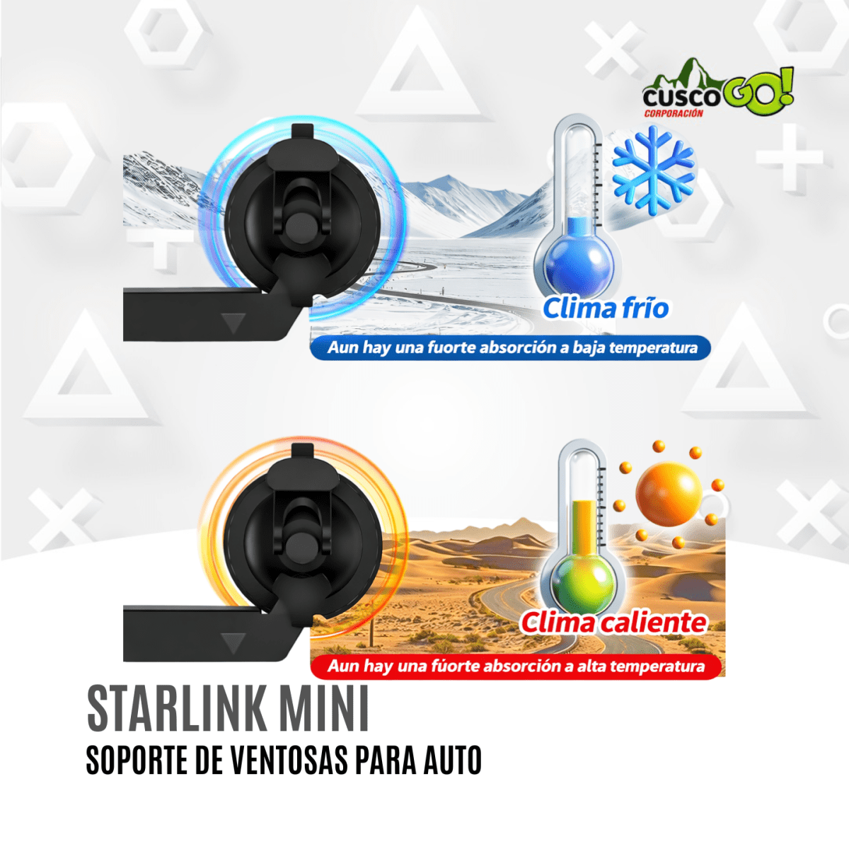 Kit de Montaje para Auto con Ventosas para Starlink Mini4
