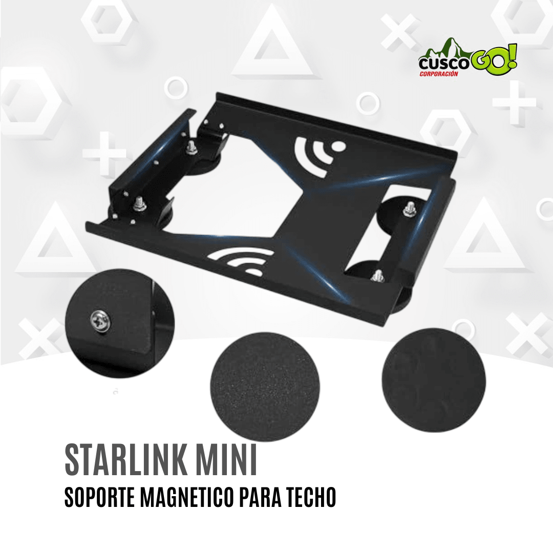 Soporte magnético para Starlink Mini de techo con imanes y goma protectora 0
