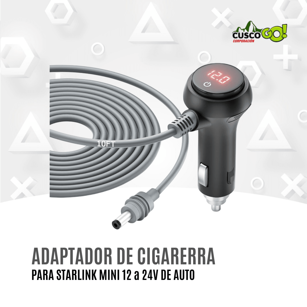 Adaptador de Cigarrera para Starlink Mini 12V–24V del Auto 0