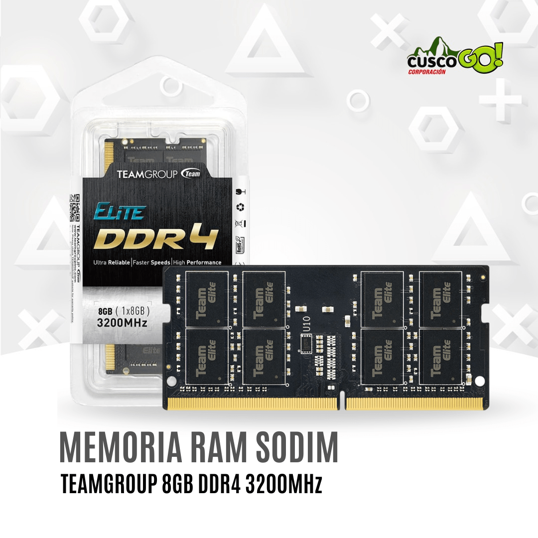 Memoria RAM SODIMM TeamGroup Elite 8GB DDR4 3200MHz para laptops 0