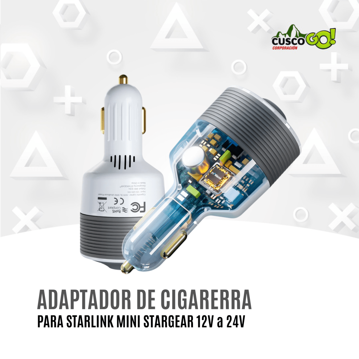 Adaptador De Cigarrera para Starlink Mini Stargear 12V a 24V3