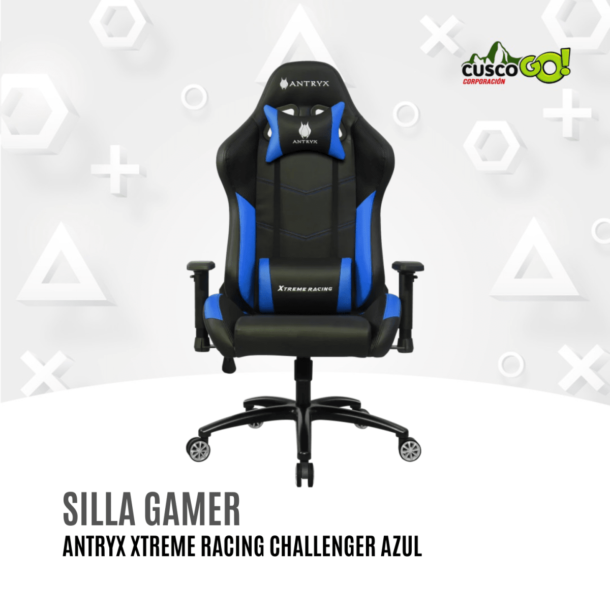 Silla Gamer Antryx Xtreme Racing Challenger Azul2