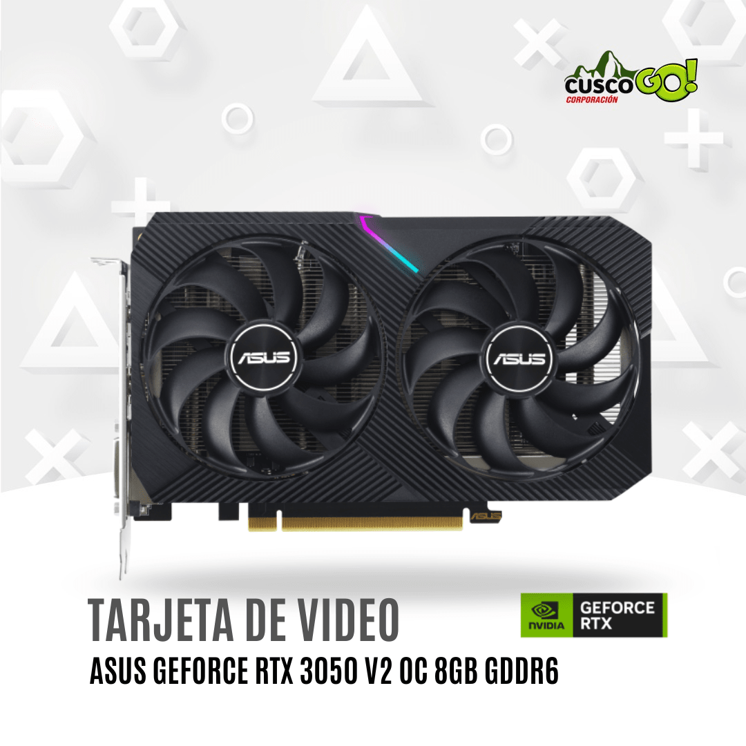 Tarjeta gráfica ASUS Dual GeForce RTX 3050 V2 OC 8GB GDDR6 PCIe 42