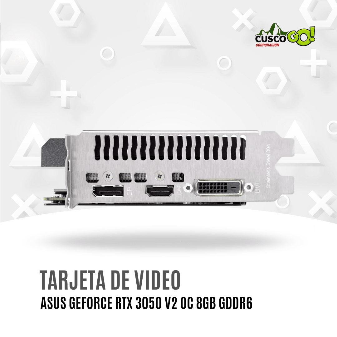 Tarjeta gráfica ASUS Dual GeForce RTX 3050 V2 OC 8GB GDDR6 PCIe 43