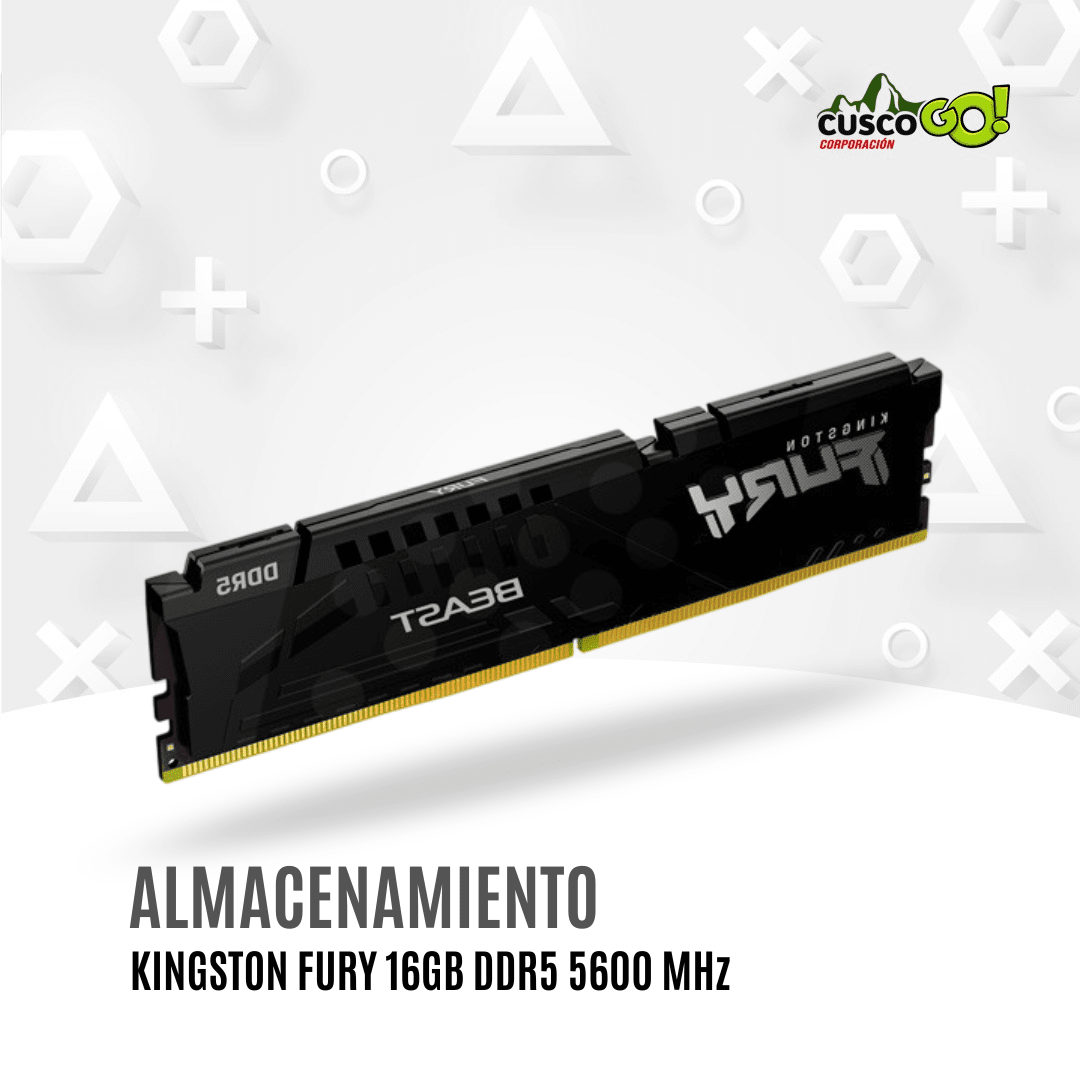 Memoria RAM Kingston FURY Beast 16GB DDR5 5600MHz DIMM CL402