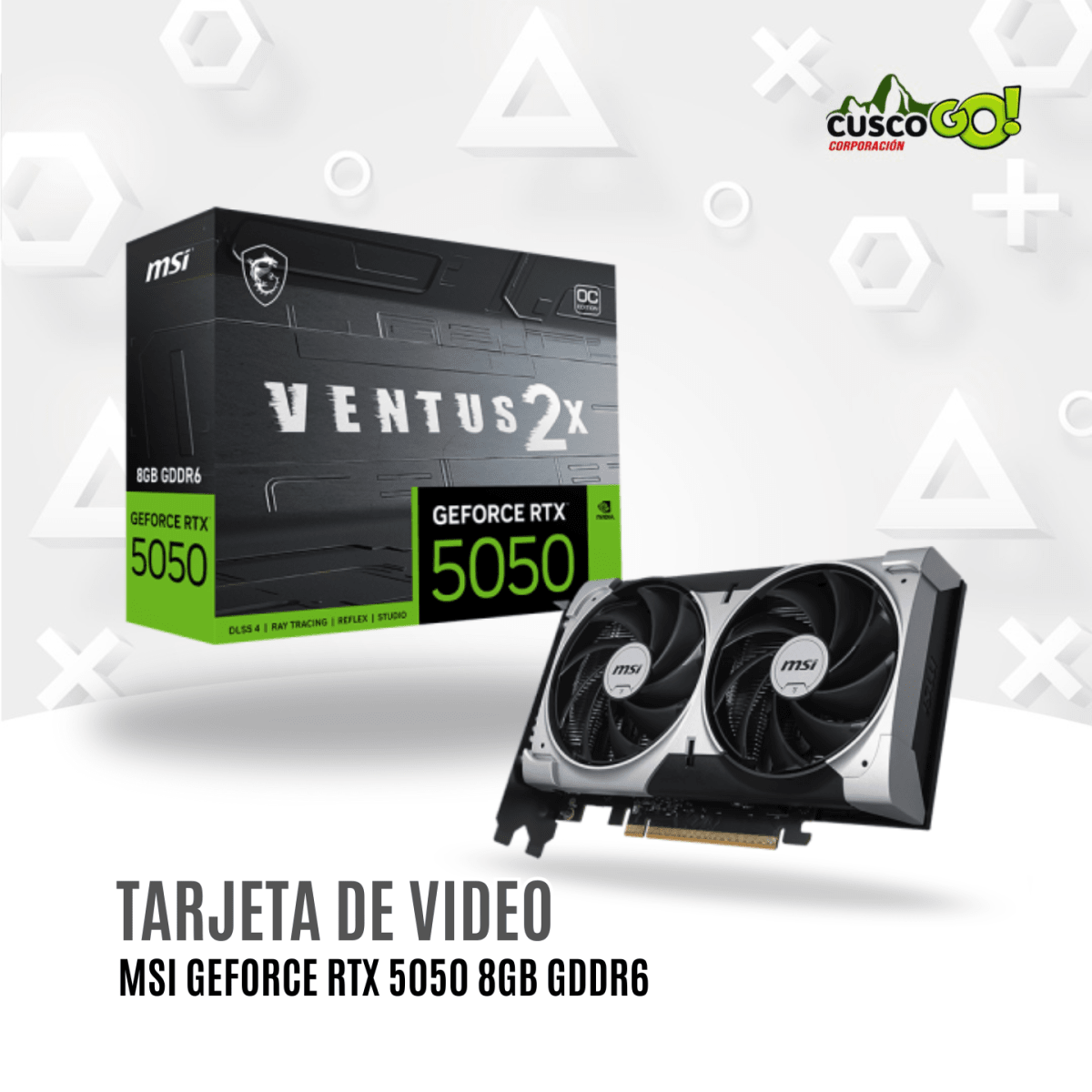 Tarjeta de Video MSI GeForce RTX 5050 Ventus 2X OC 8GB GDDR64