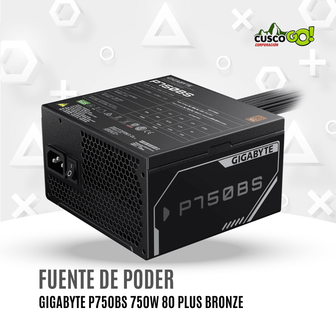 Fuente de poder Gigabyte P750BS 750W ATX 80 Plus Bronze3