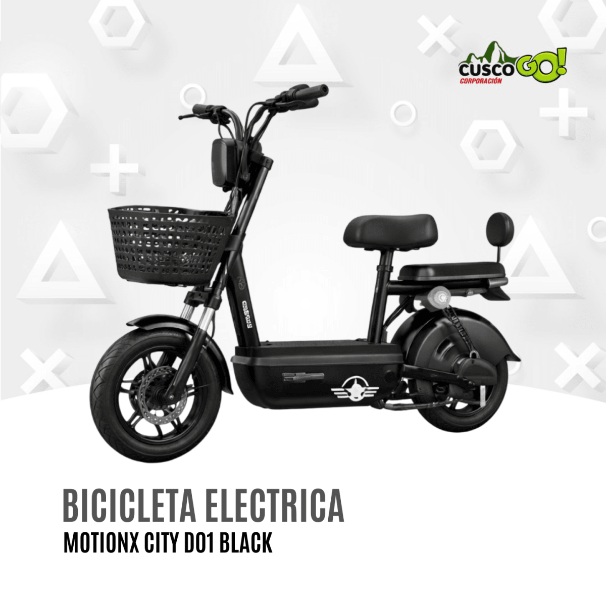 Bicicleta Eléctrica MotionX City D01 Negro 0