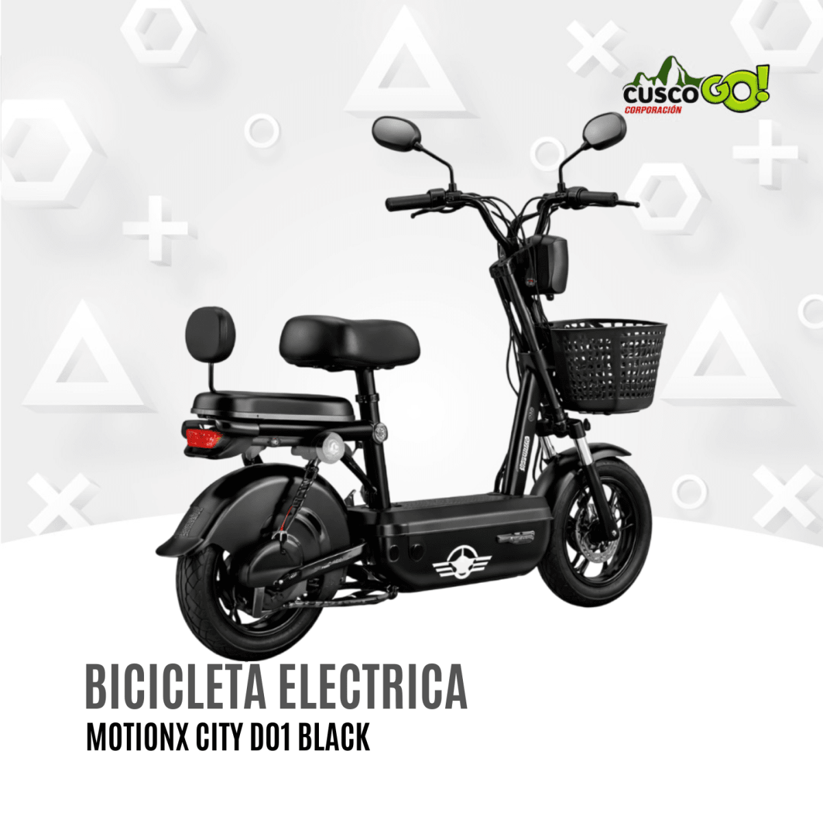 Bicicleta Eléctrica MotionX City D01 Negro2