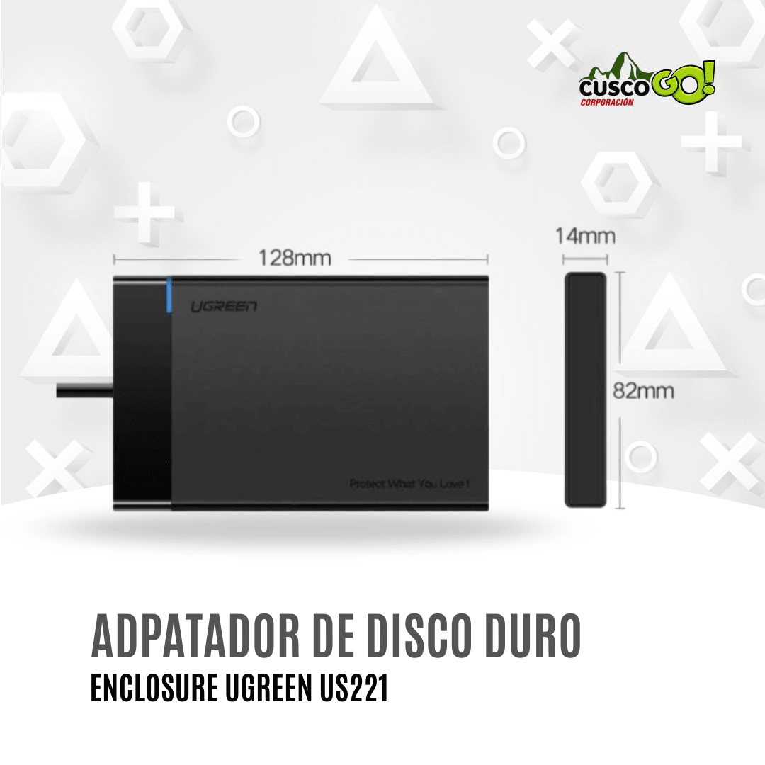 Adaptador Enclosure Ugreen US221 para disco duro y SSD3