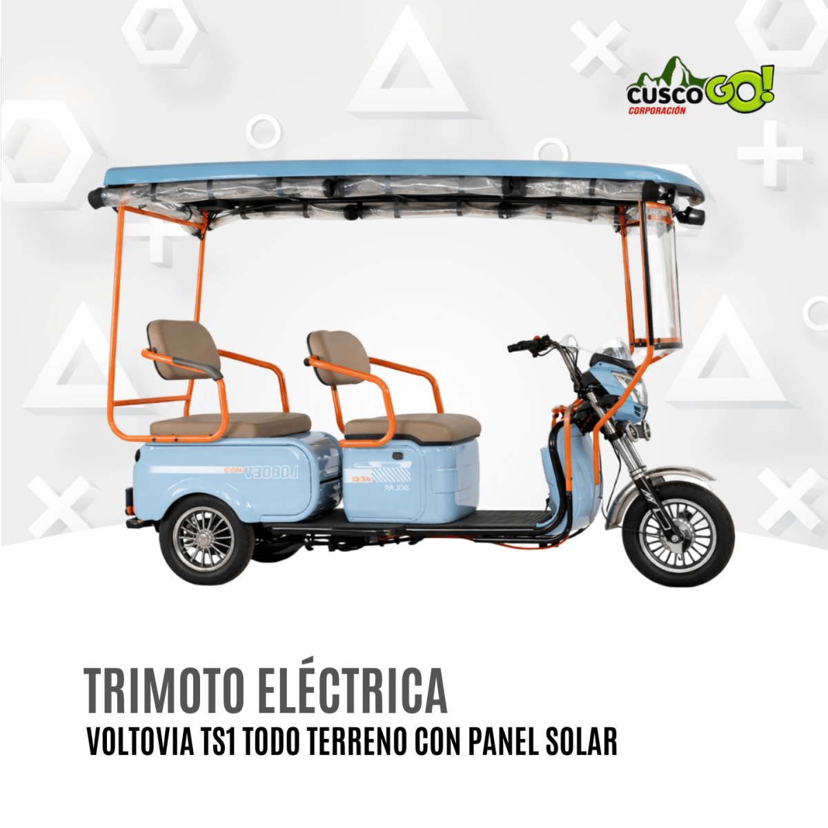 Trimoto Eléctrica Voltovia TS1 Todo Terreno con Panel Solar2
