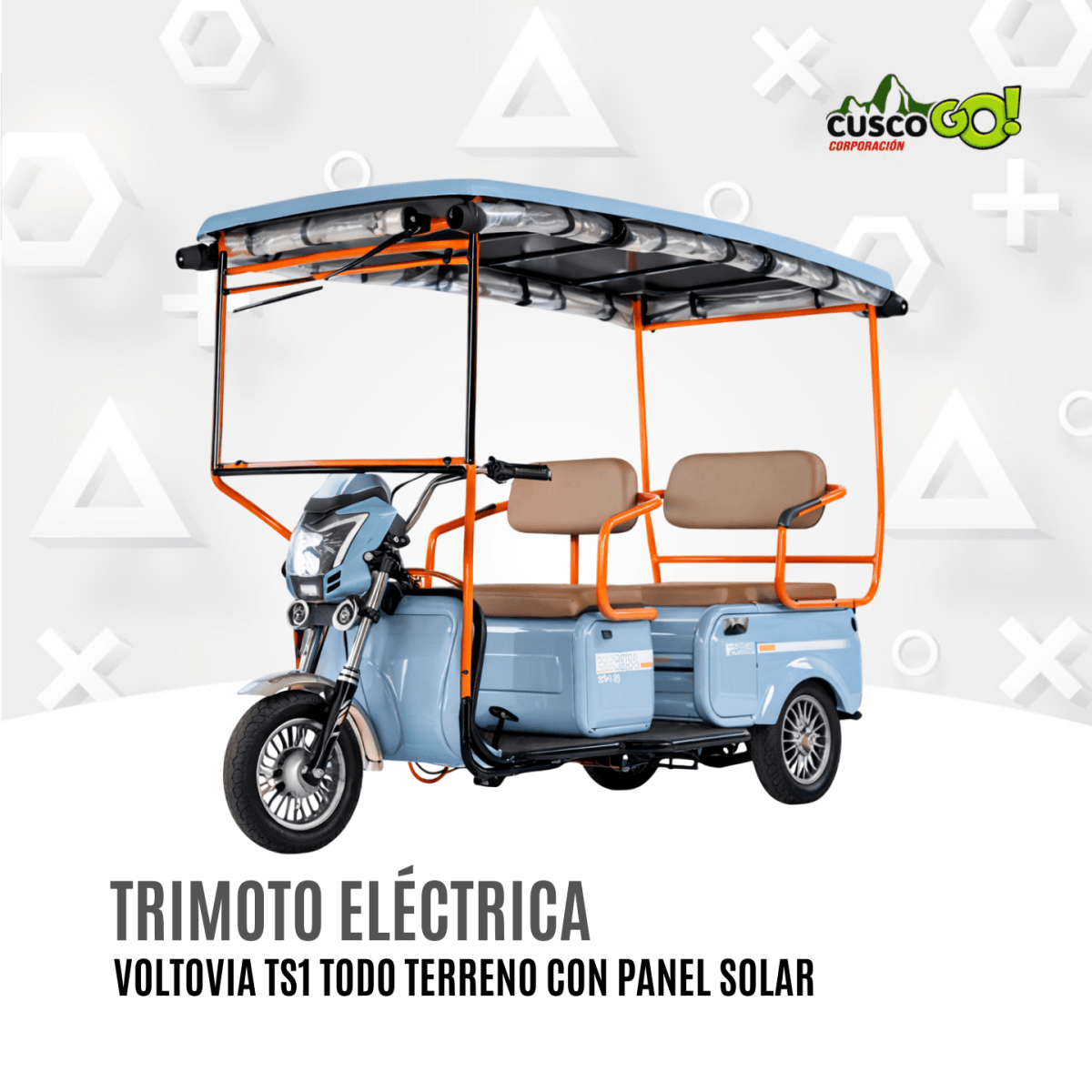 Trimoto Eléctrica Voltovia TS1 Todo Terreno con Panel Solar3