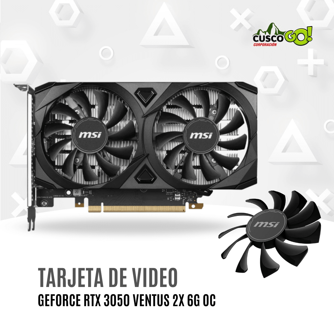 Tarjeta de Video MSI GeForce RTX 3050 Ventus 2X 6G OC 6GB GDDR6 PCIe 43