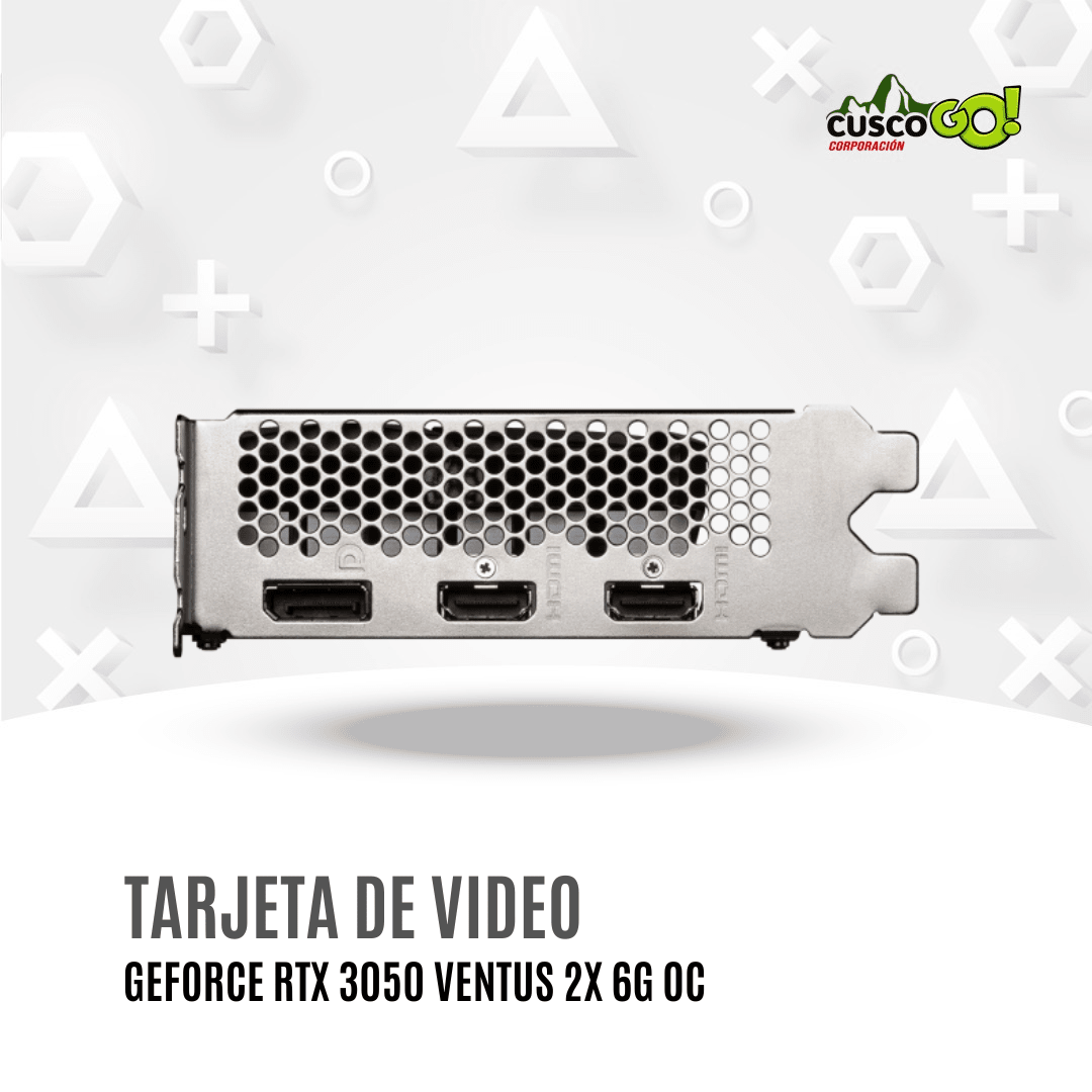 Tarjeta de Video MSI GeForce RTX 3050 Ventus 2X 6G OC 6GB GDDR6 PCIe 44