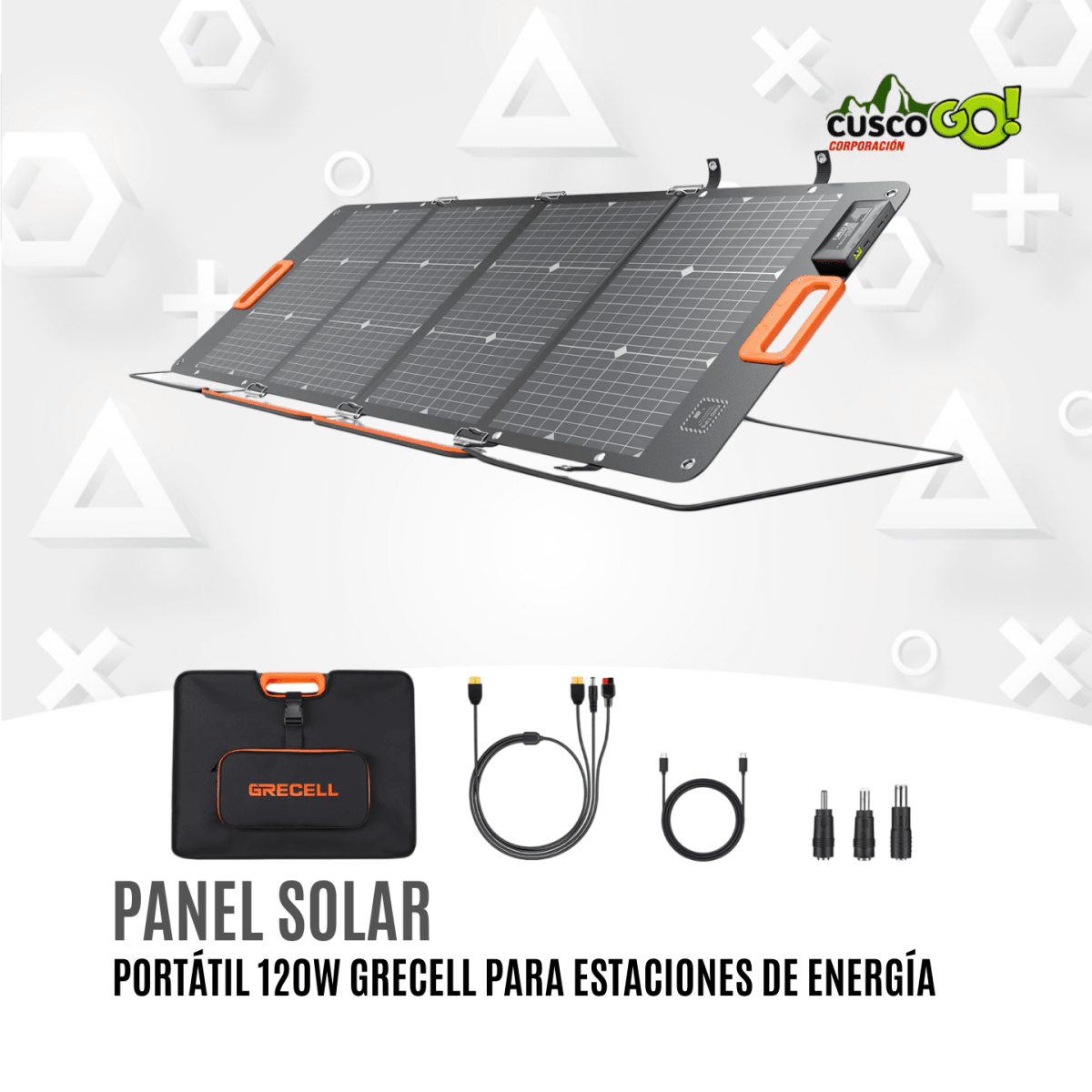 Panel Solar Portátil 120W Grecell para Estaciones de Energía2