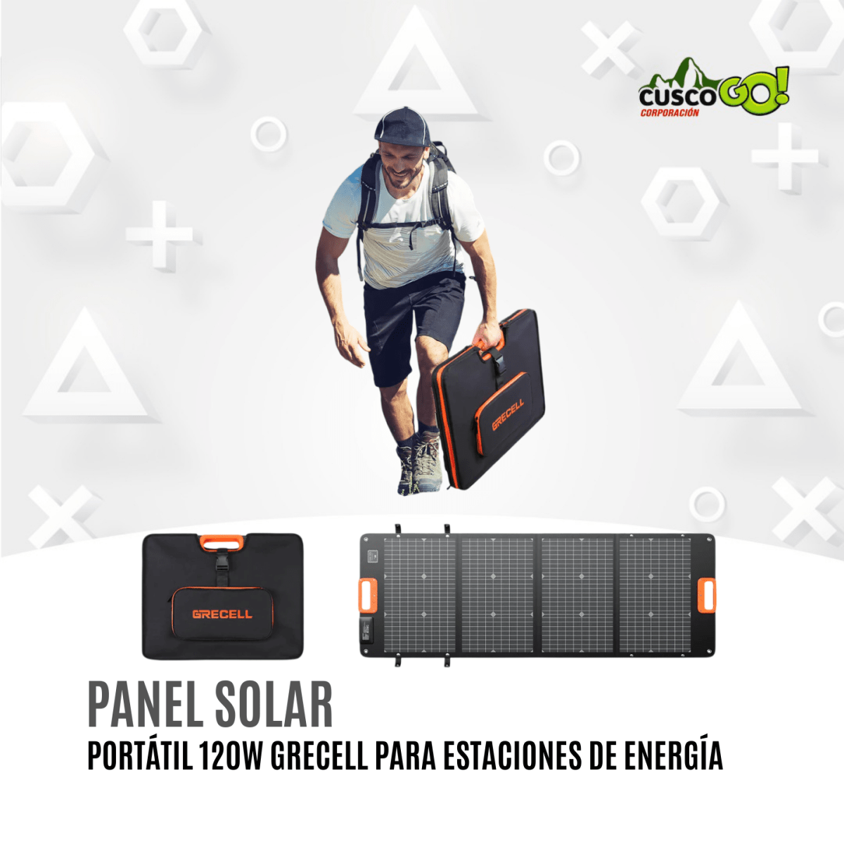 Panel Solar Portátil 120W Grecell para Estaciones de Energía4