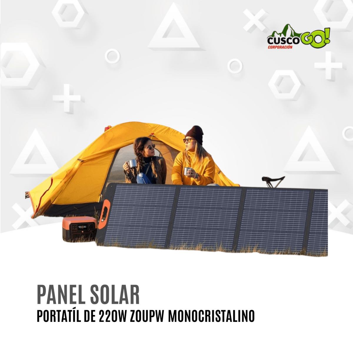 Panel Solar Portátil 220W Plegable Monocristalino IP672
