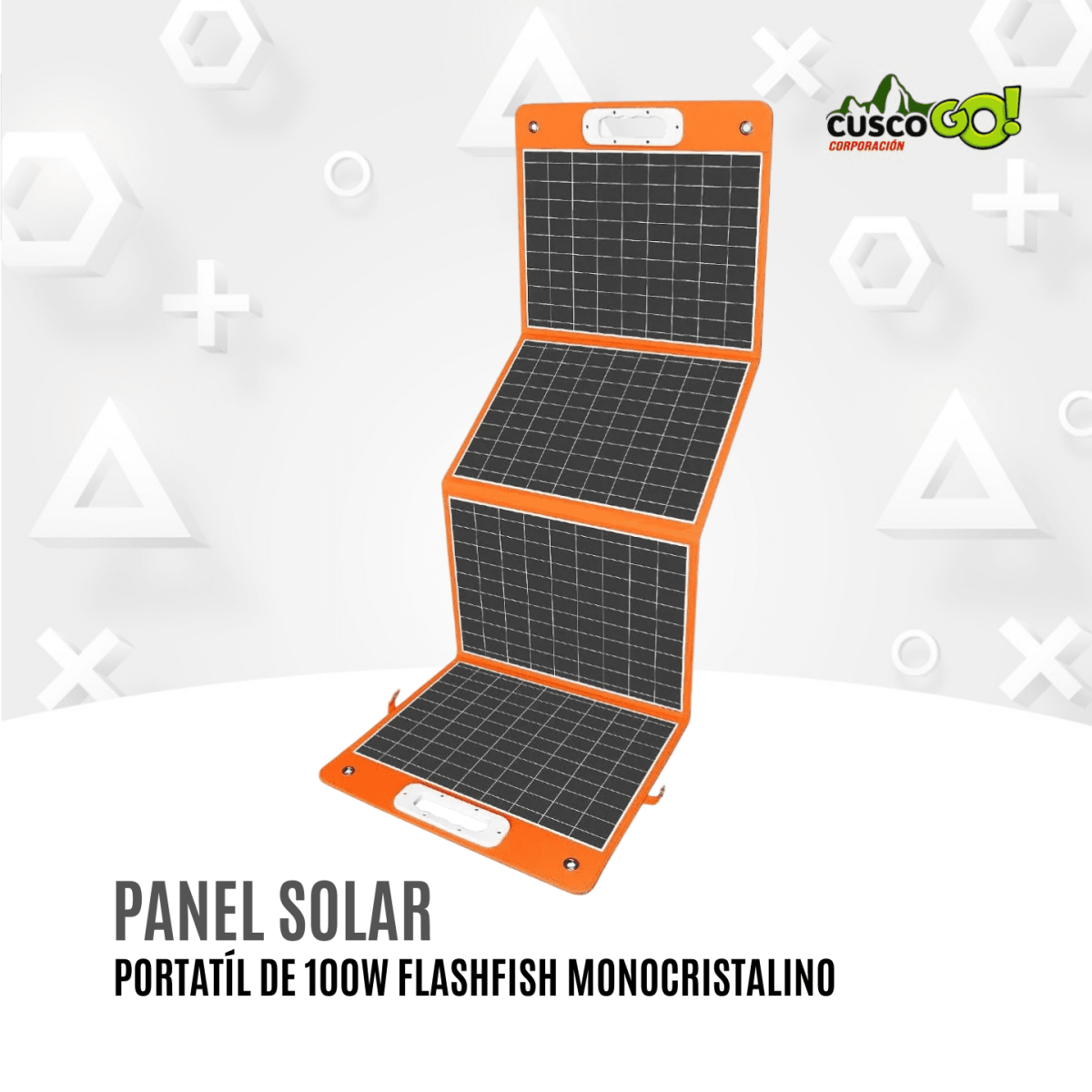 Panel Solar Portátil 100W 18V Plegable Flashfish con USB-C 0