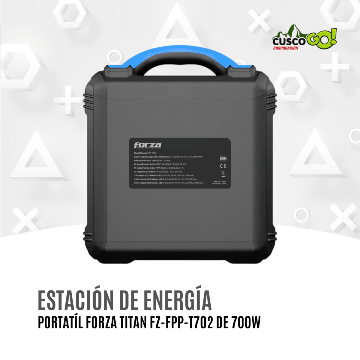 Forza Titan 700W Estación de Energía Portátil FZ-FPP-T7023