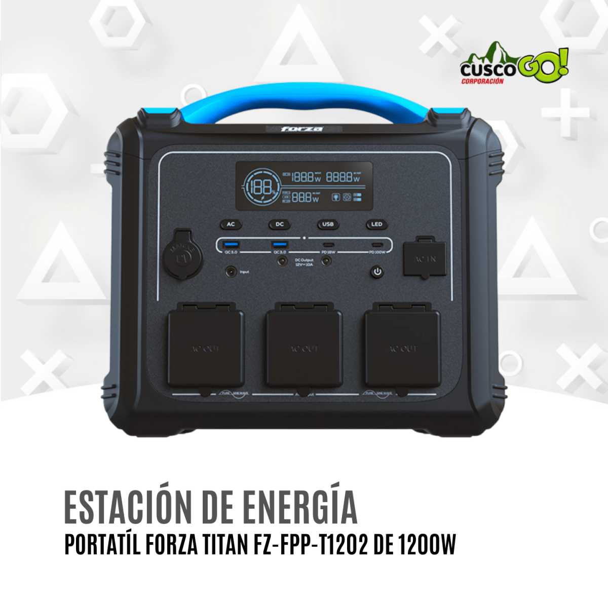Estación de Energía Portátil Forza Titan 1200W FZ-FPP-T1202 0