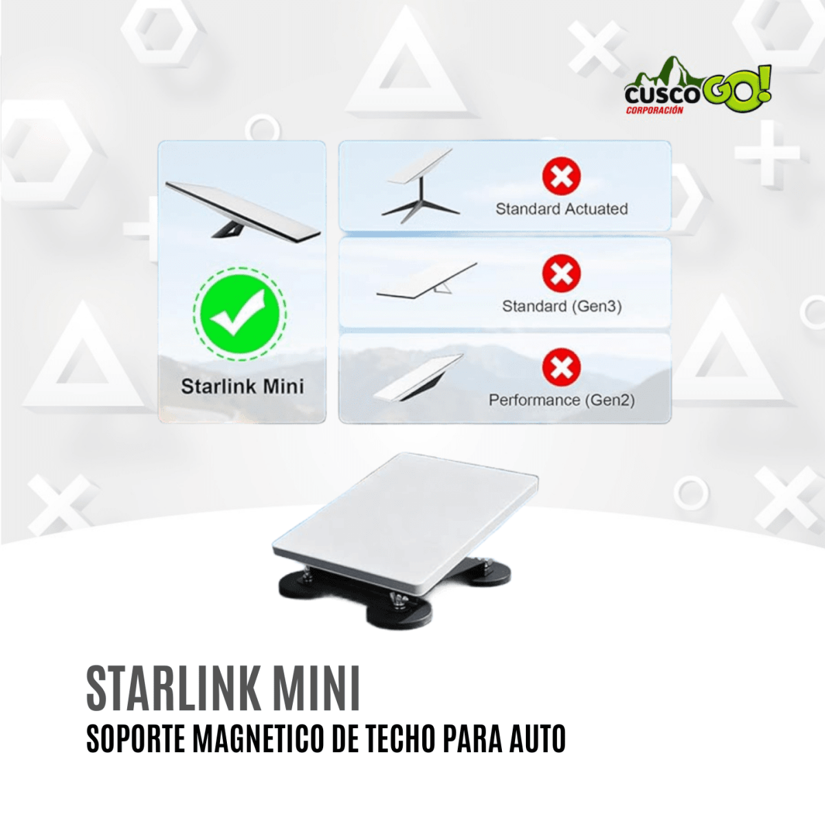 Soporte Magnético de Techo para Auto Starlink Mini4