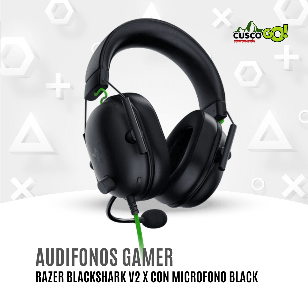 Audifonos Gamer Razer BlackShark V2 X con Microfono Negro 0