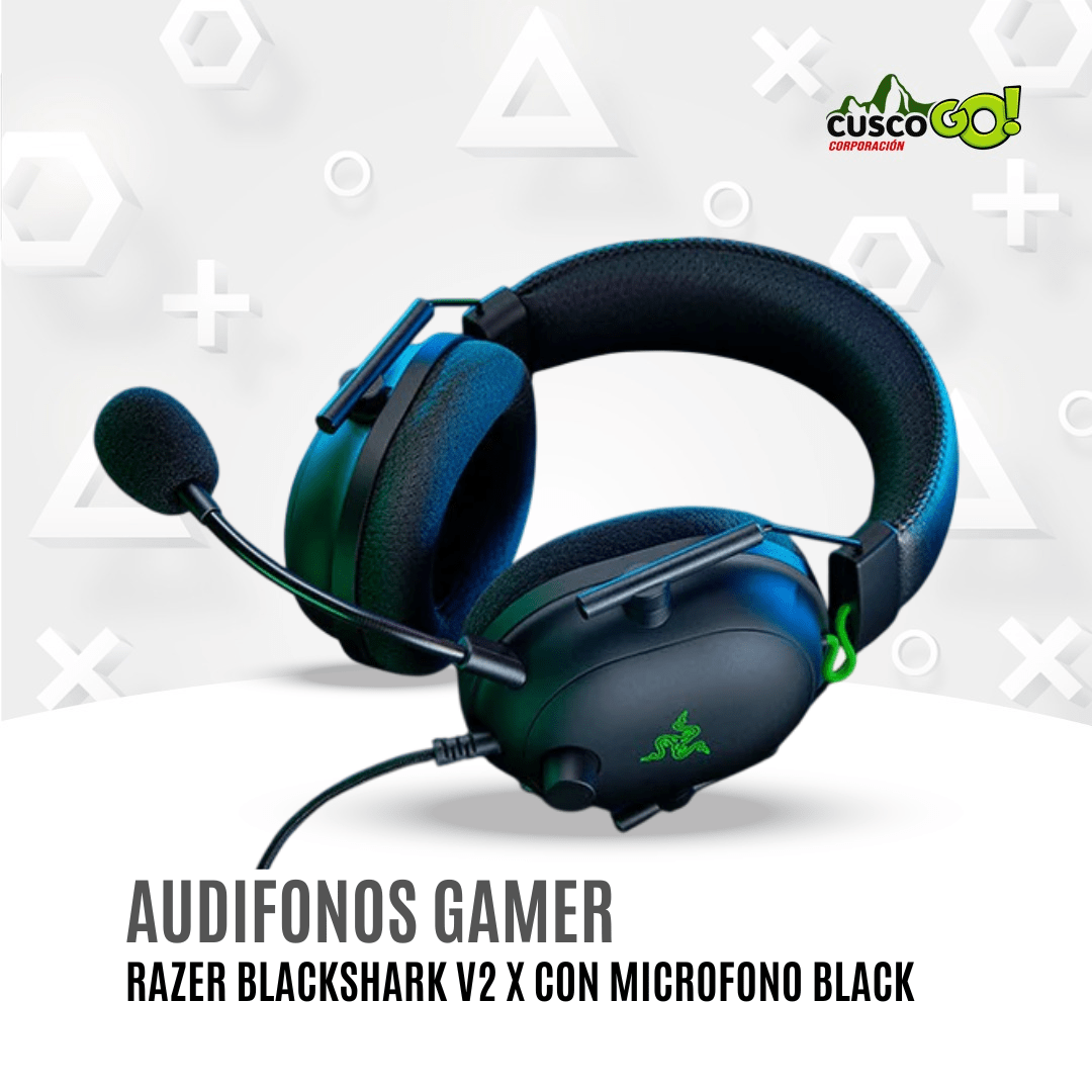 Audifonos Gamer Razer BlackShark V2 X con Microfono Negro2