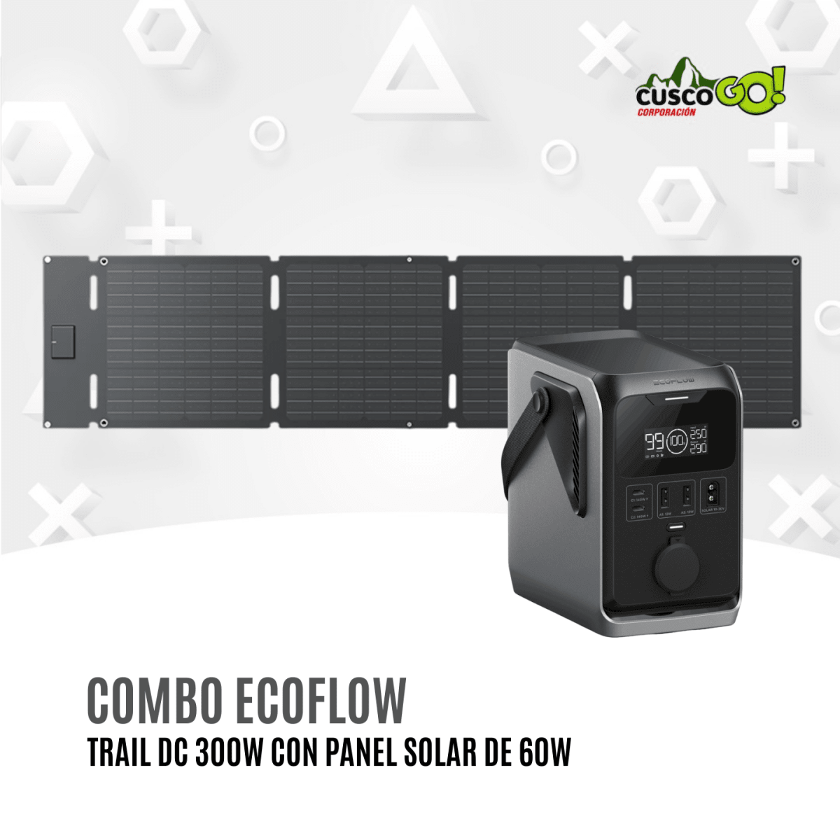 Combo EcoFlow Trail DC 300 con Panel Solar Portátil 60W2