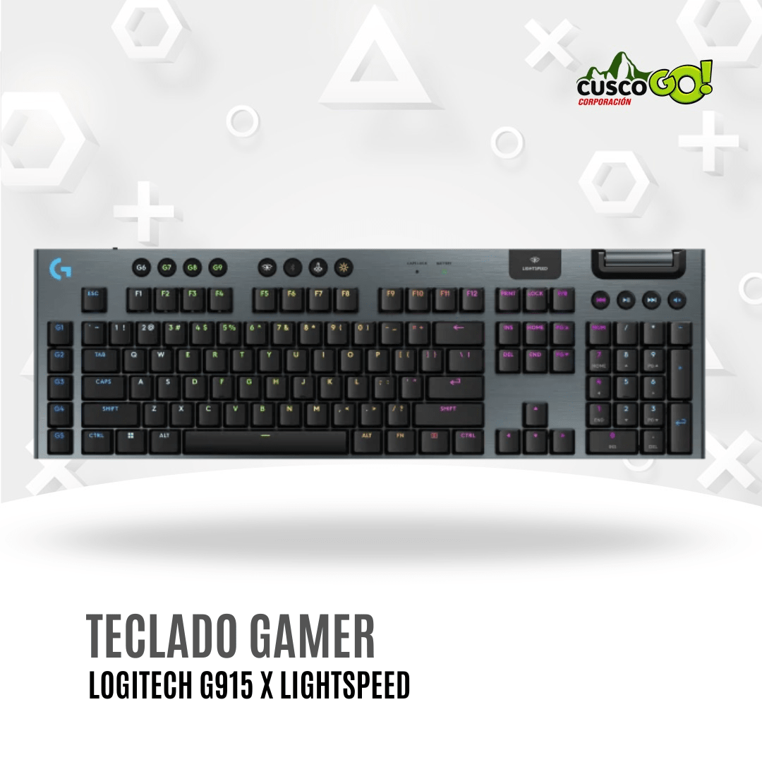 Teclado Mecanico Gamer Logitech G915X Lightspeed Black 0