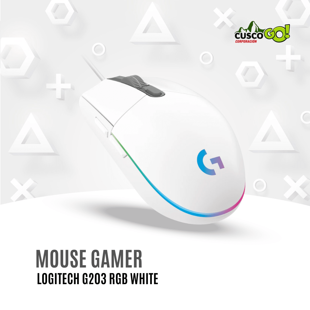 Mouse Gamer Logitech G203 Lightsync RGB Blanco4