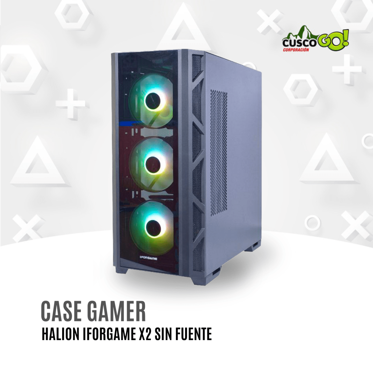 Case Gamer Iforgame X2 sin fuente y Vidrio Templado4