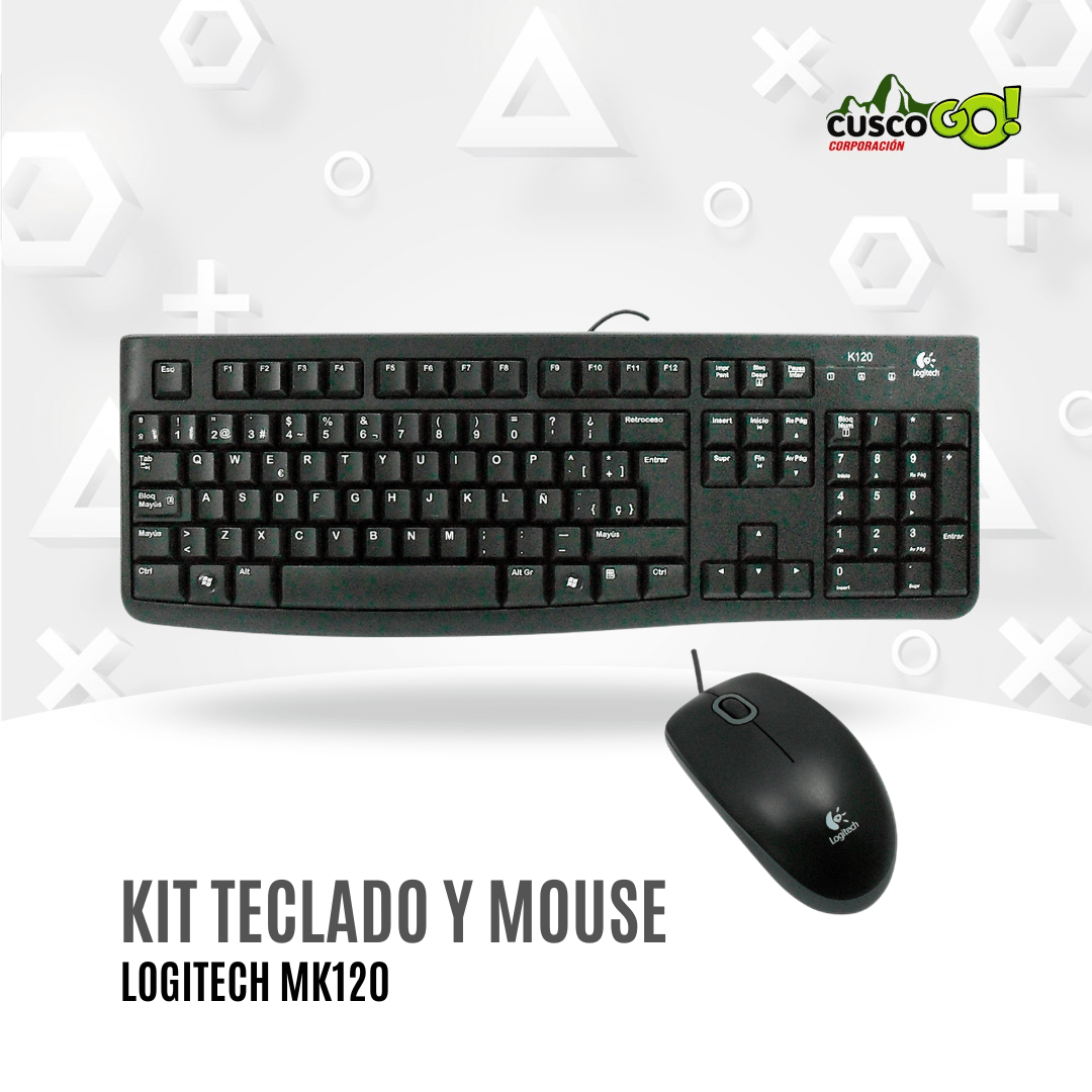 Kit Teclado y Mouse Logitech MK120 Negro2