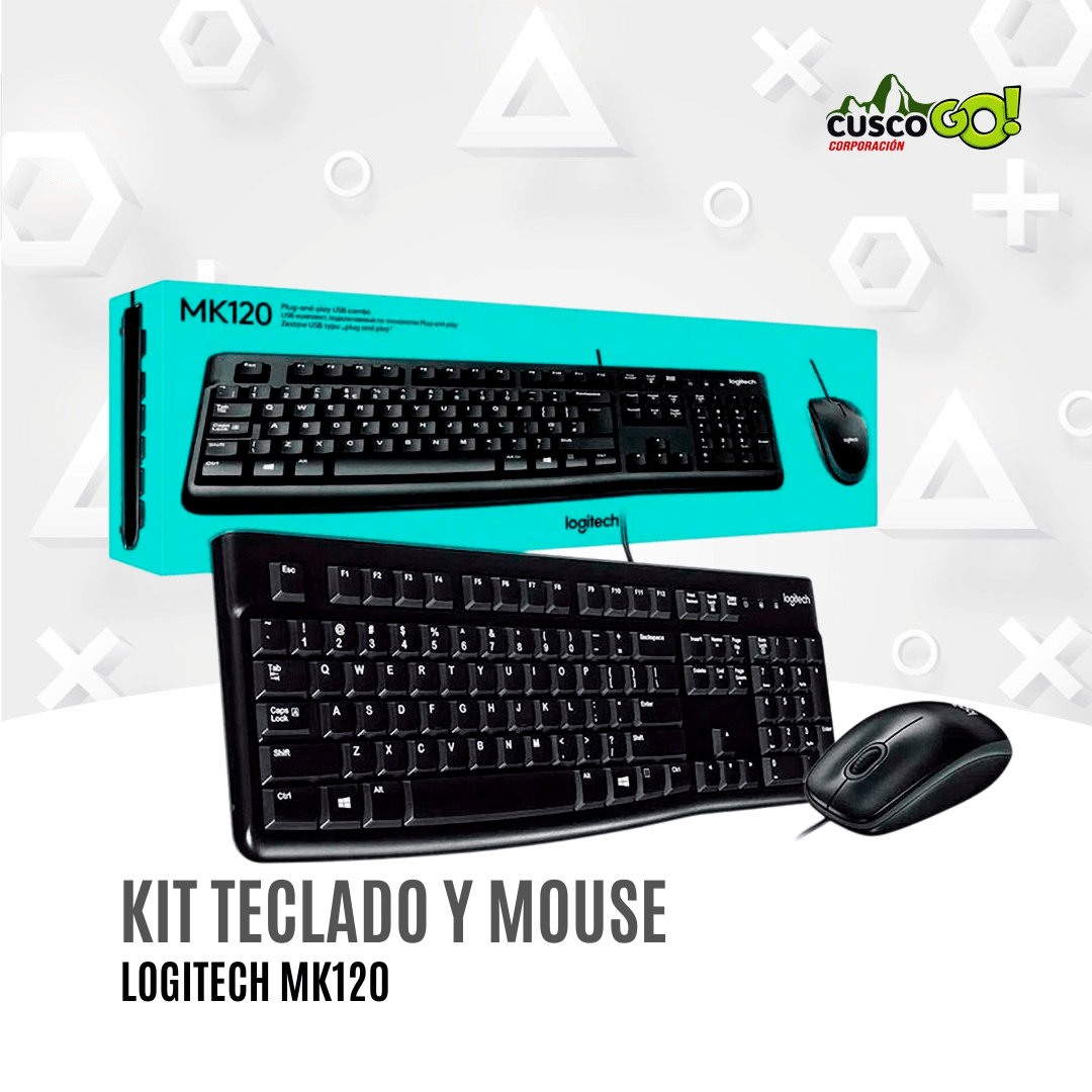 Kit Teclado y Mouse Logitech MK120 Negro3